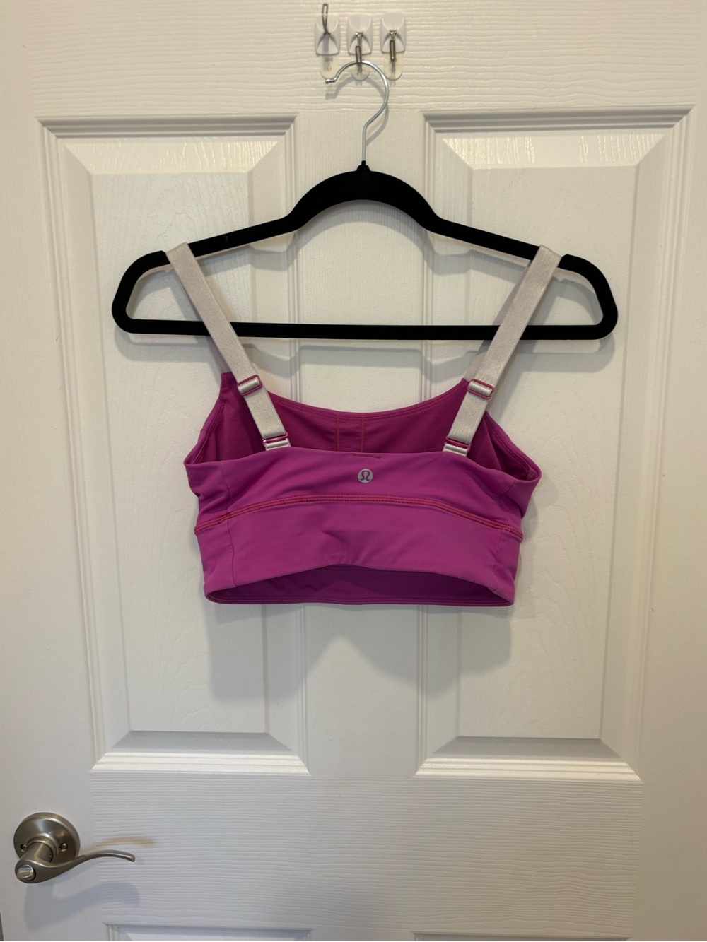 Lululemon Women's Magenta Crop Bralette with Contrast Straps #1203 - Picture 2 of 10